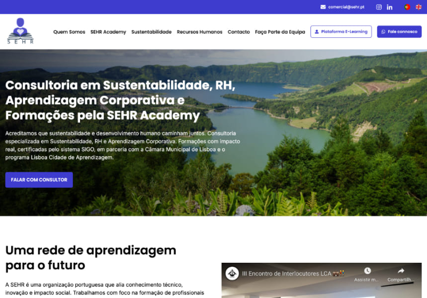 Site SEHR Consultoria